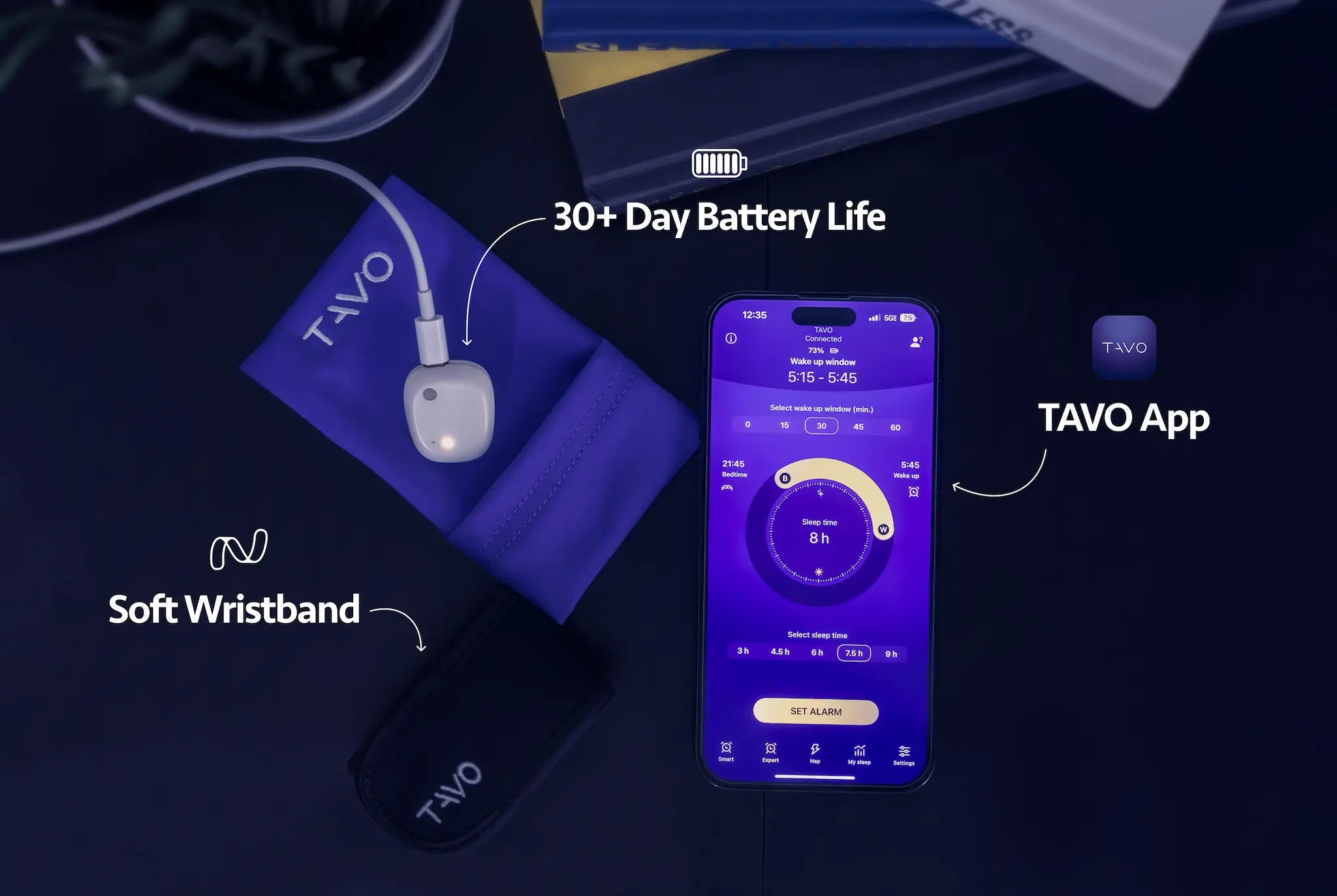 TAVO V1 | Silent | Smart | Next-Gen Alarm Clock