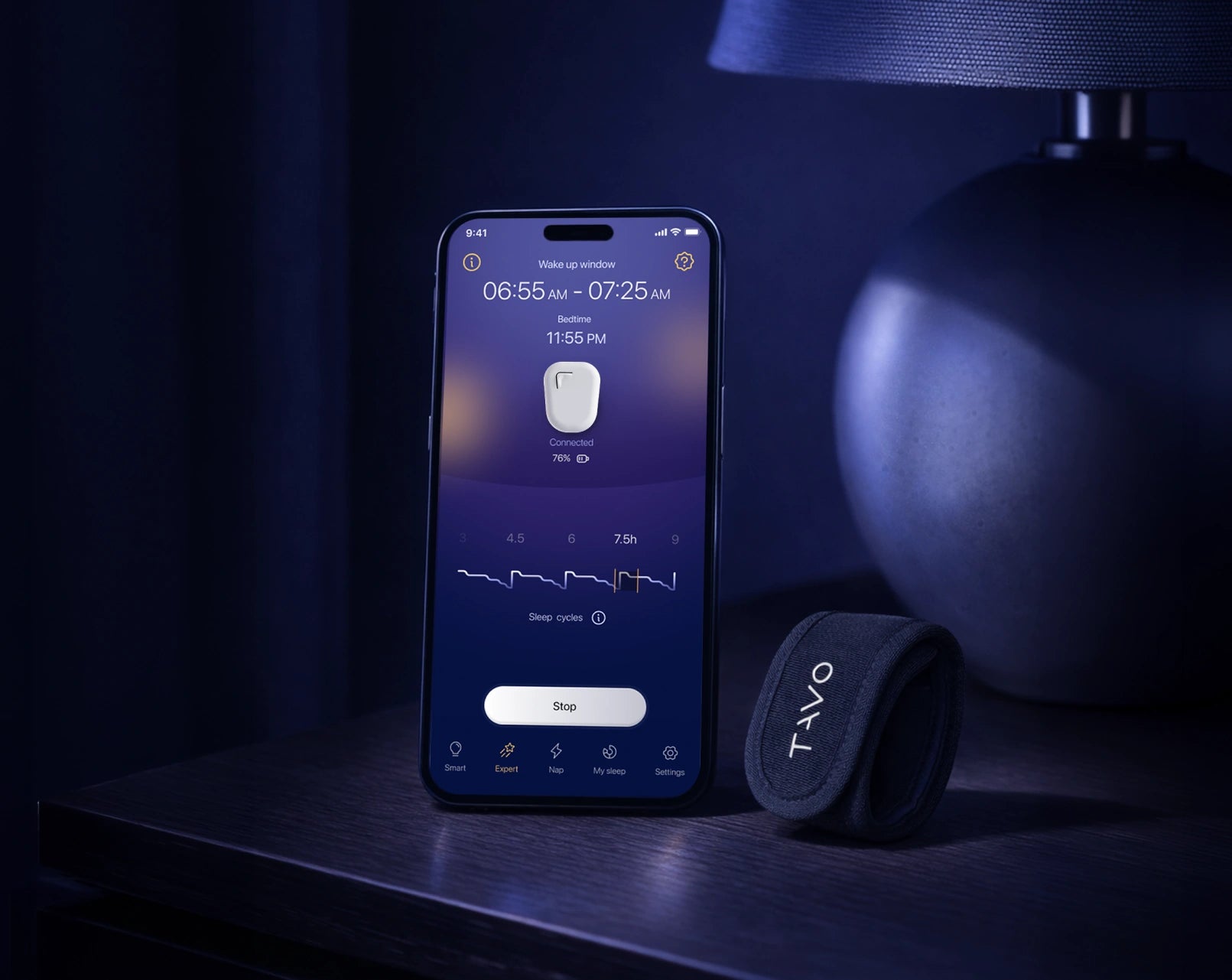 TAVO V2 silent vibration wrist alarm clock and TAVO App